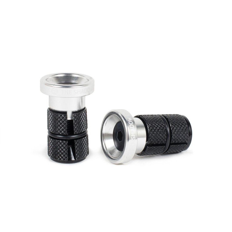 EMBOUTS DE POIGNEES SHADOW DEADBOLT SLIM ARGENT